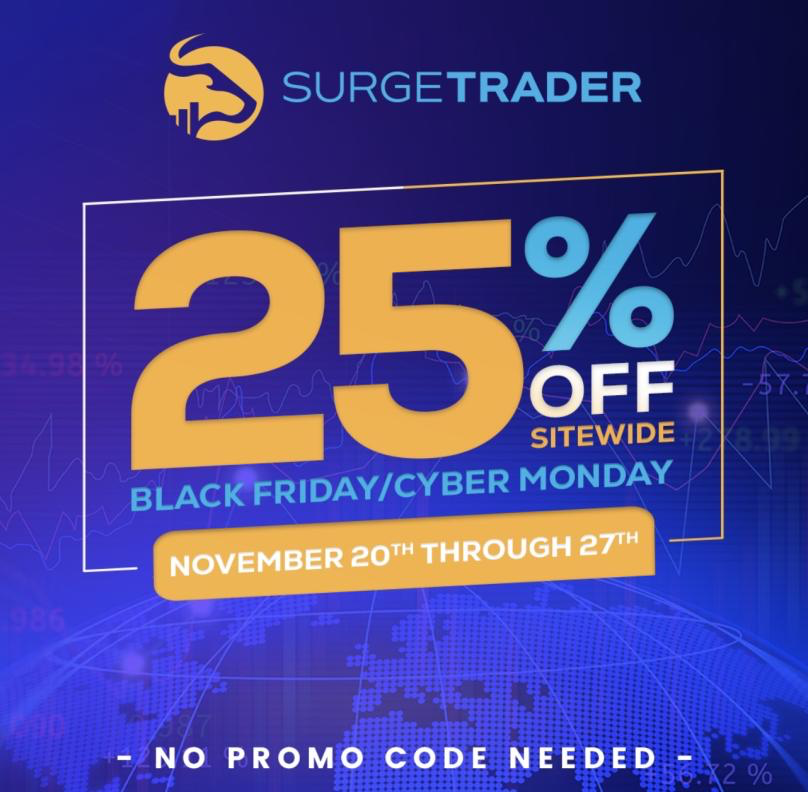 Surgetrader black friday and cyber monday sale