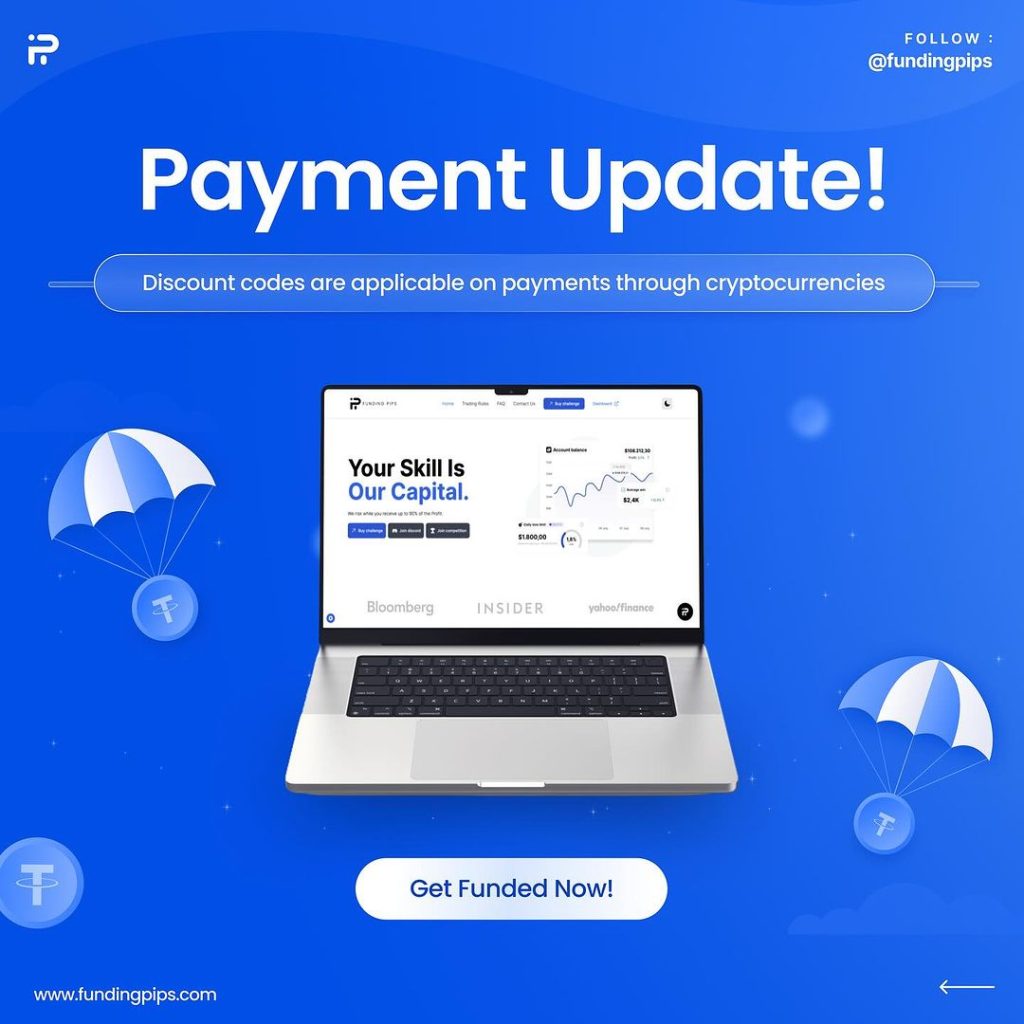 Funding pips cryptocurrency payments update 2024