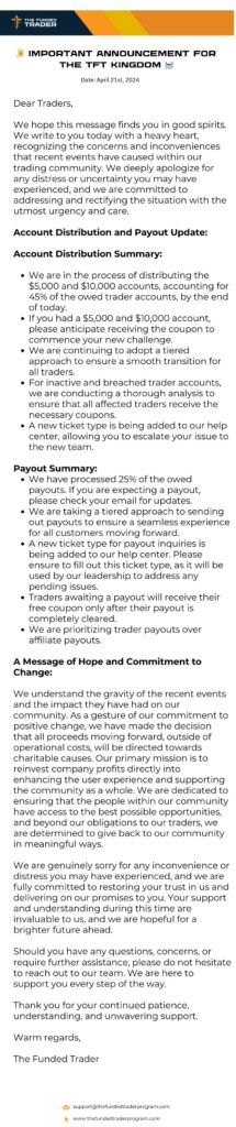 The funded trader company update - latest news & developments
