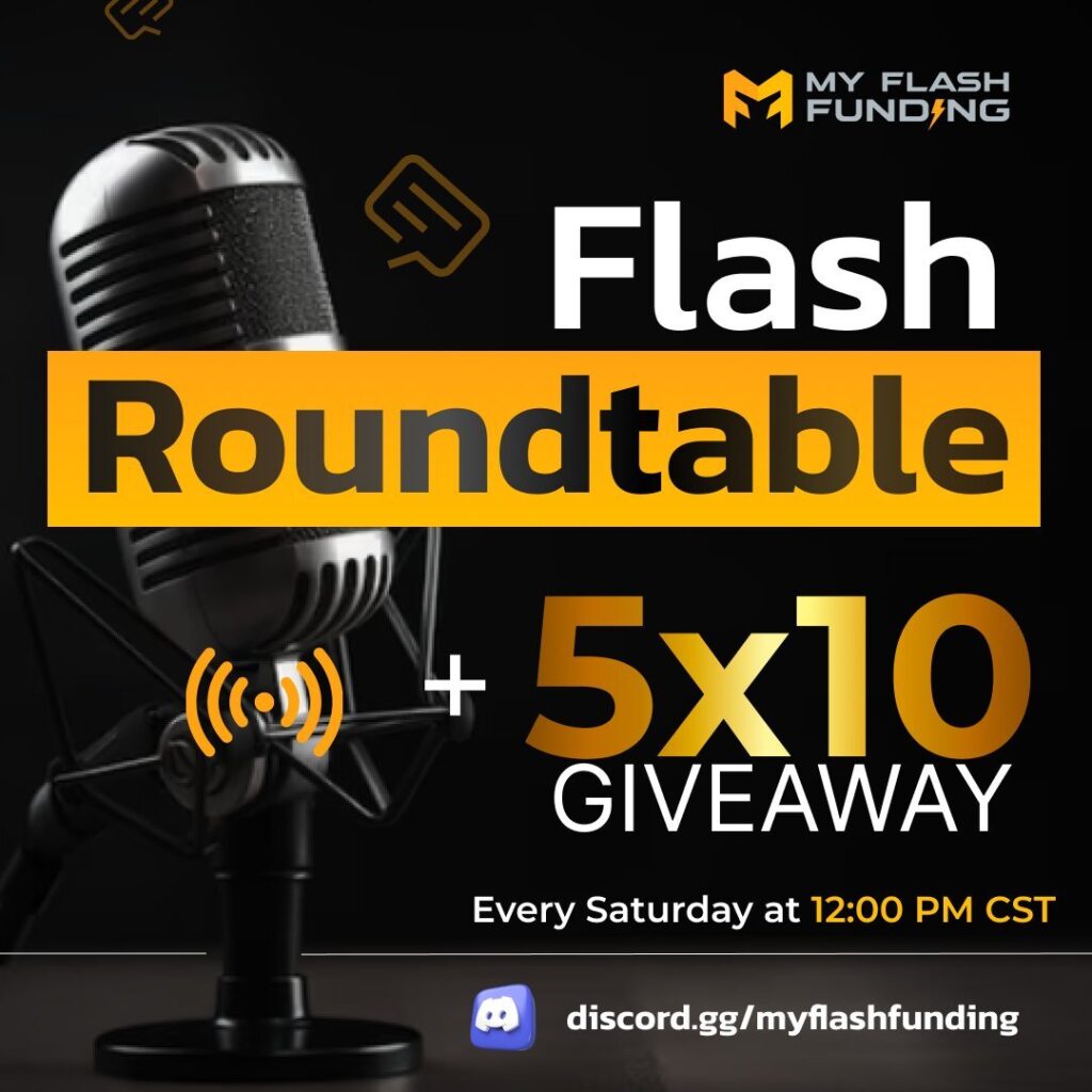 Join myflashfunding flash roundtable every saturday at 12:00 pm cdt