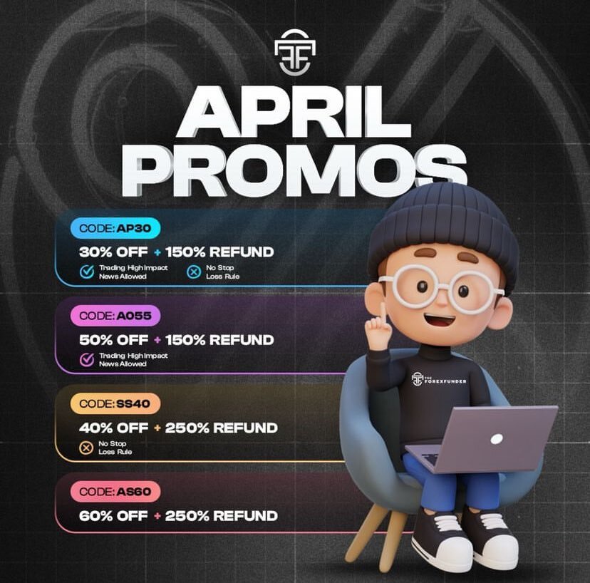 Introducing the forex funder april 2024 promotions for big savings