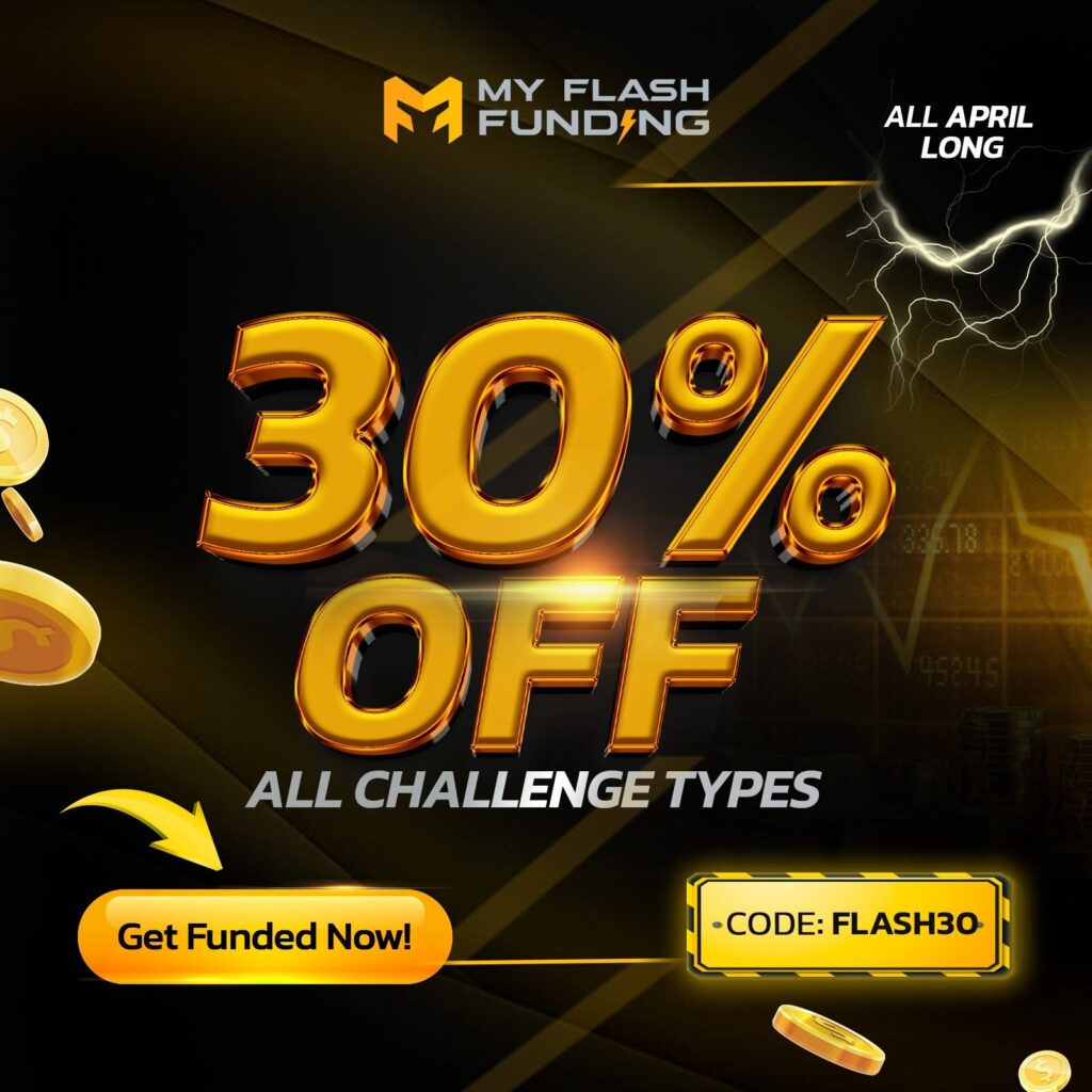 Myflashfunding april flash sale - get 30% off on all challenges!